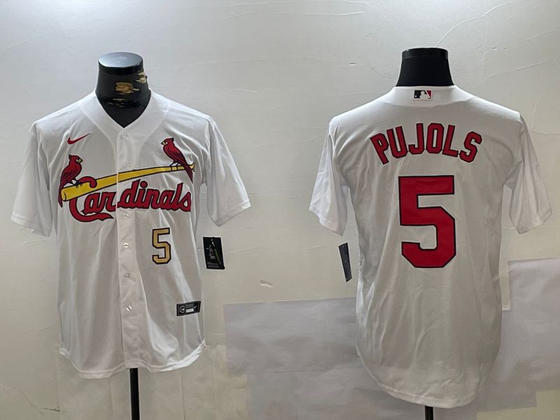 Men St.Louis Cardinals #5 Pujols White Game 2024 Nike MLB Jersey style 2->st.louis cardinals->MLB Jersey